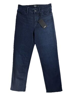 Hudson Jeans Women's Straight Leg Mid Rise 4/27 Obscurity Blue Stretch Denim New